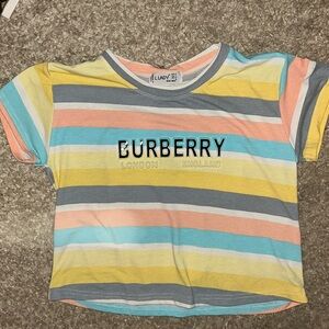 L.LADY Burberry Striped T-Shirt